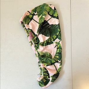 Kitsch Leaf Print Hair Drying Wrap